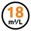 Rendement tot 18 m2 / liter
