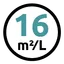 Rendement tot 16 m2 / liter