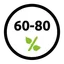 60 - 80% Biobased