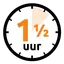 Stofdroog na 1 uur 30 min