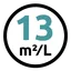 Rendement tot 13 m2 / liter