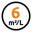 Rendement tot 6 m2 / liter