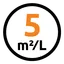 Rendement tot 5 m2 / liter