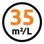 Rendement tot 35 m2 / liter