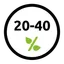 20 - 40% Biobased