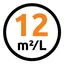 Rendement tot 12 m2 / liter